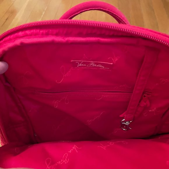 Like New Very Bradley Red Quilted Backpack